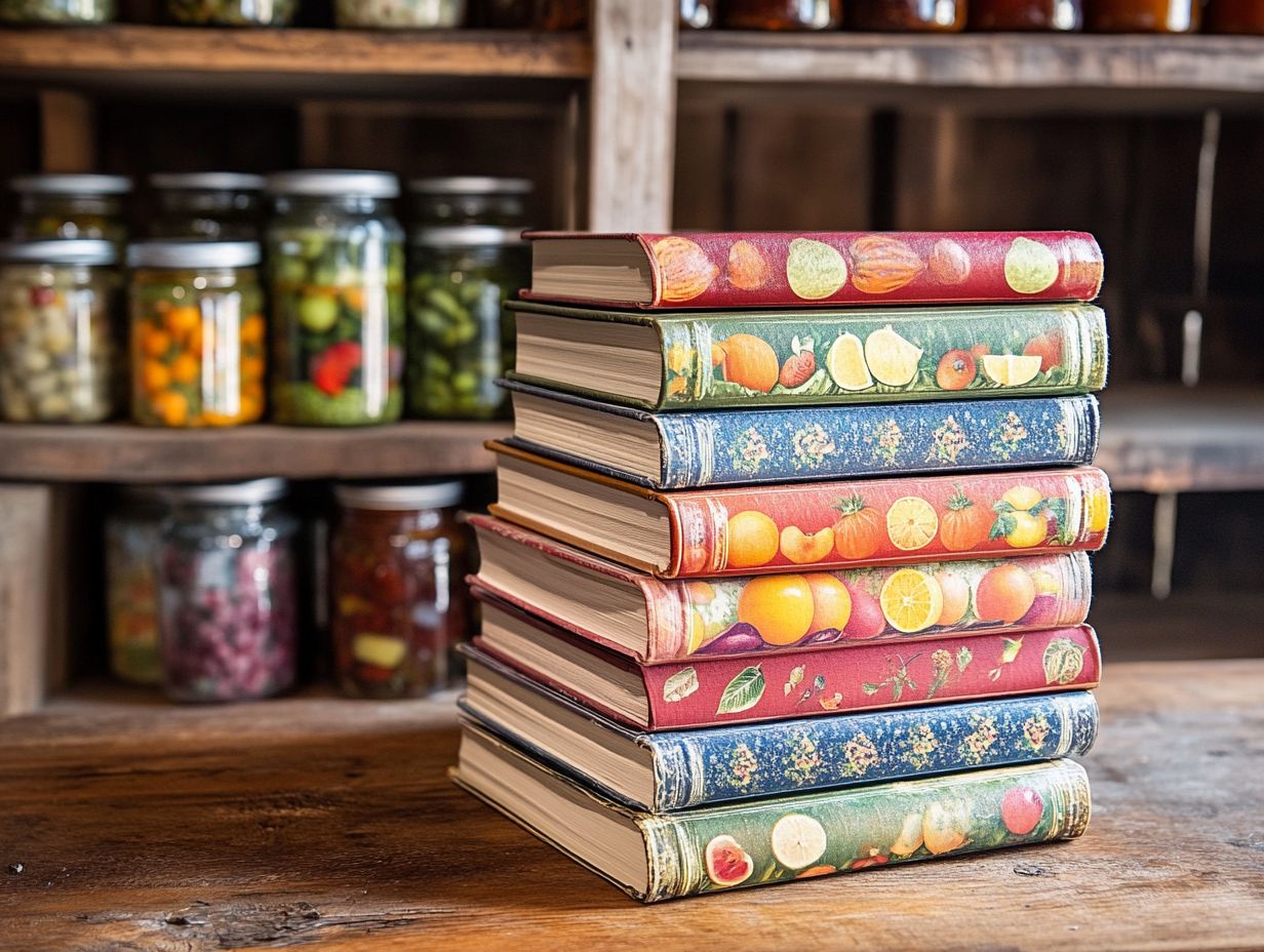 Colorful jars of homemade canned goods showcasing unique recipes.