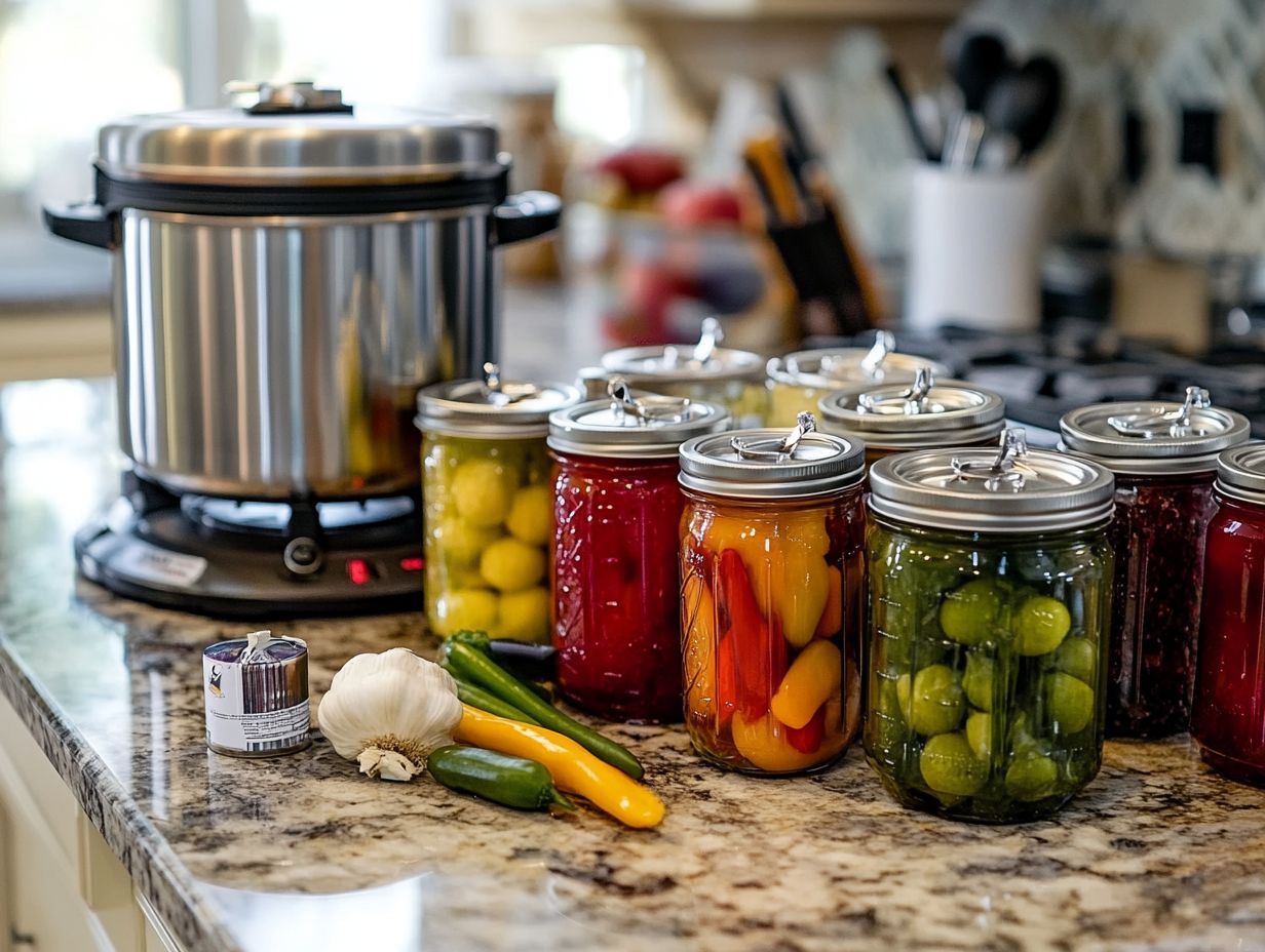 Illustration of common pressure canning issues