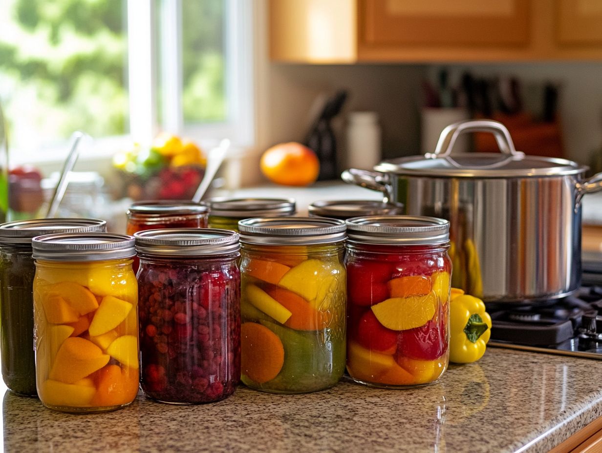 A comparison of water bath canning and pressure canning methods