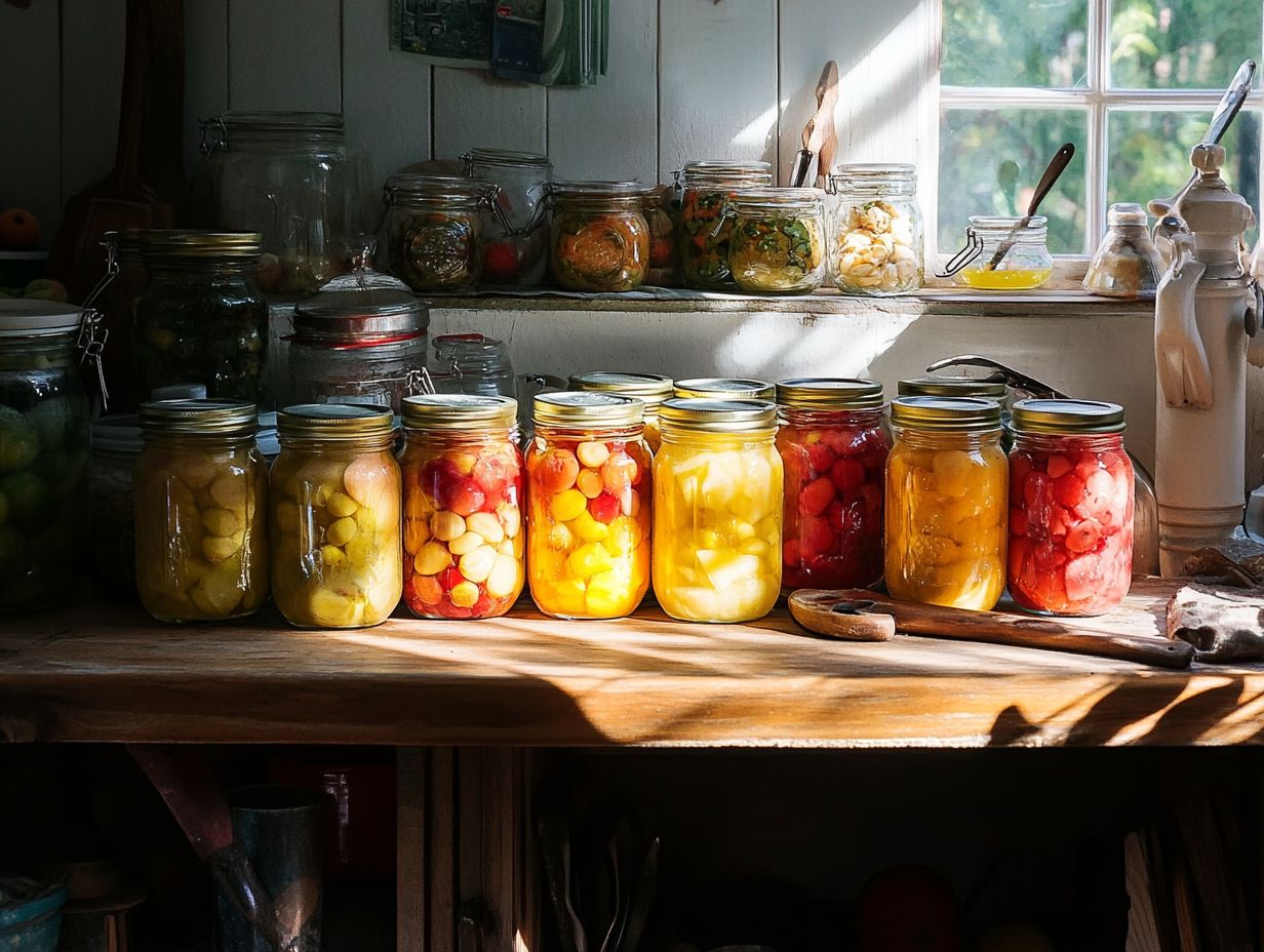 Visual guide to preparing jars and ingredients for canning