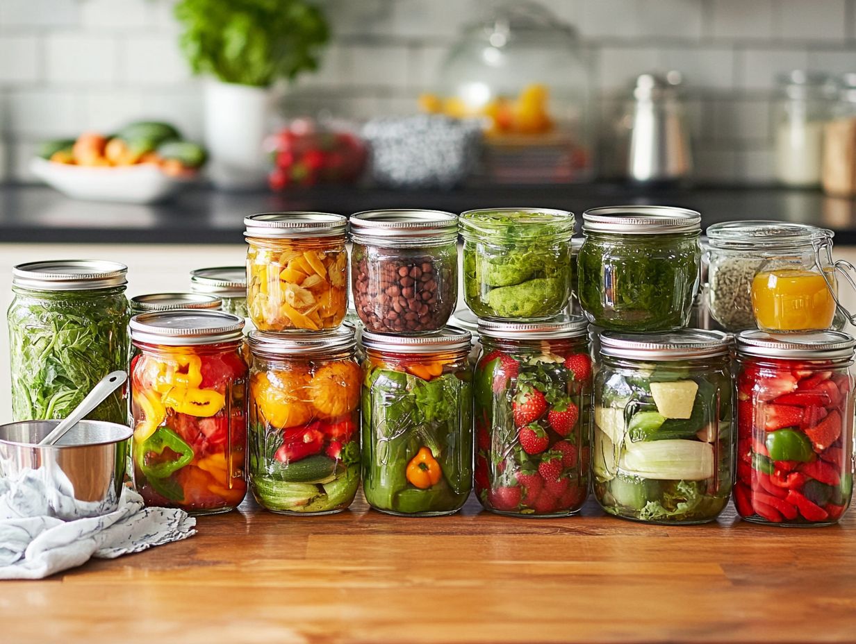 An organized kitchen with jars used for canning.