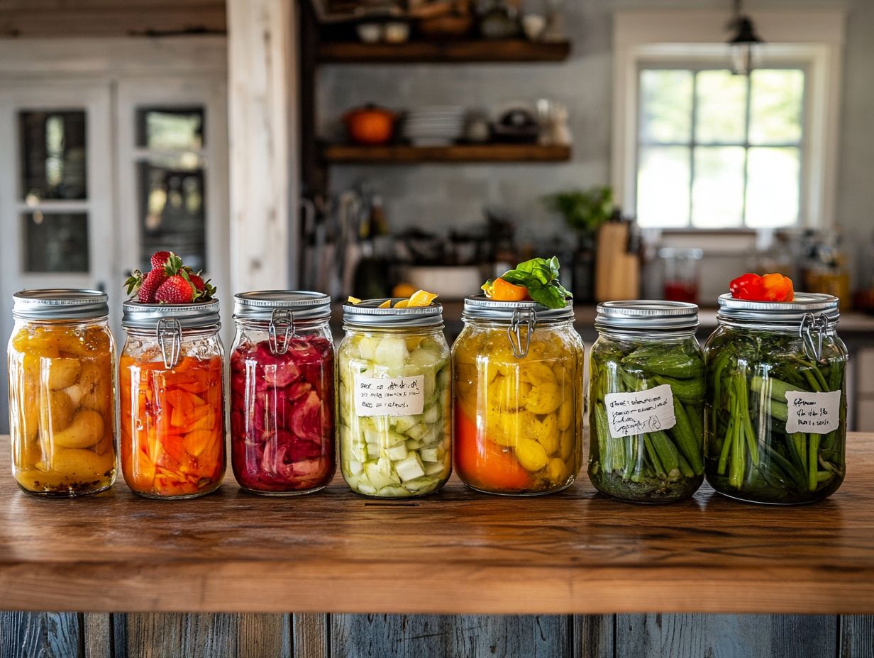 Image showing various jars used for canning, including Mason jars