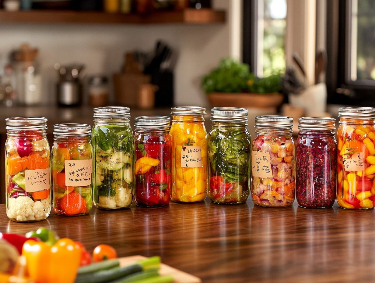 Various sizes of canning jars used for home preserving.