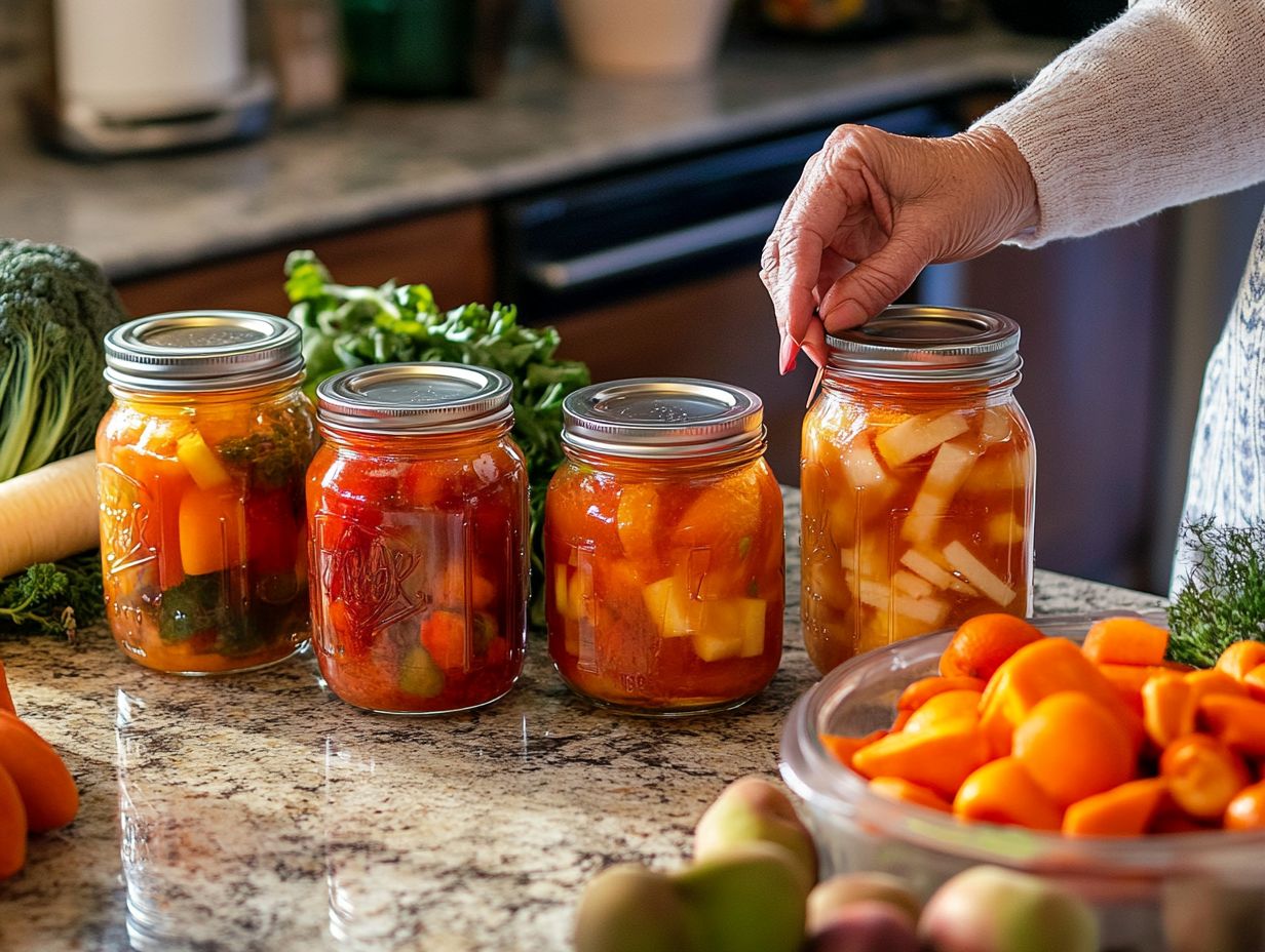 A variety of home canning equipment including jars, pressure canners, and more.