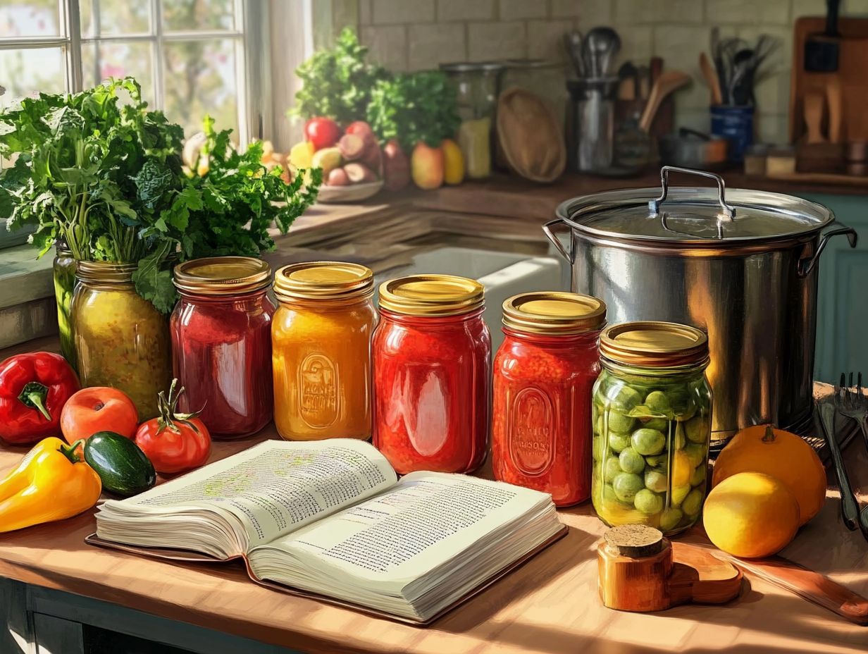 Preparing the Jars and Ingredients