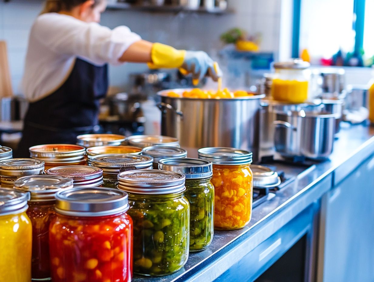 Illustration of Different Canning Methods