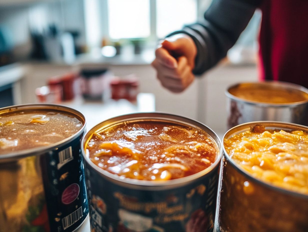 An infographic explaining what to do if canned food ferments.