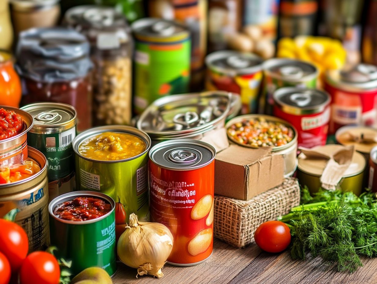 An assortment of foods that can be safely canned.